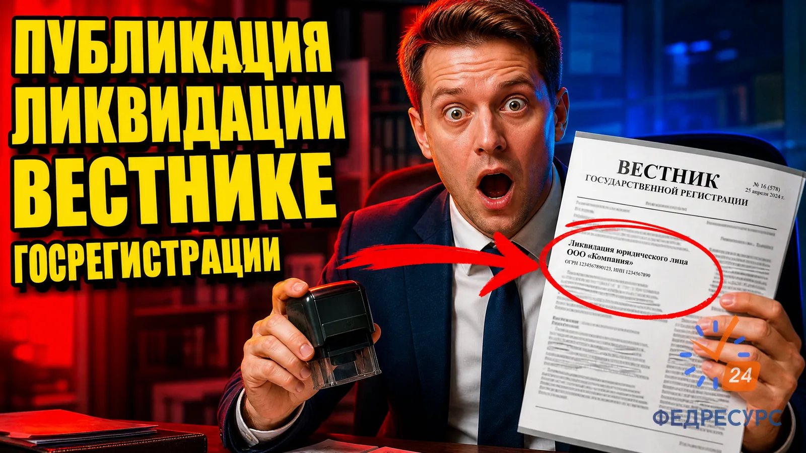 Публикация о ликвидации в Вестнике госрегистрации