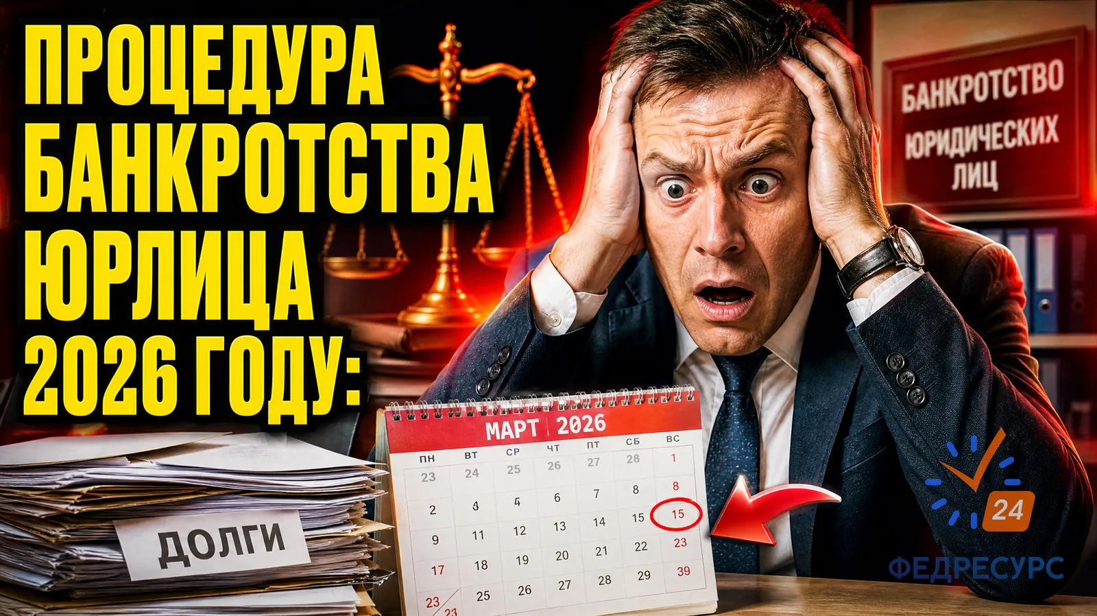 Процедура банкротства юрлица в 2026 году: этапы